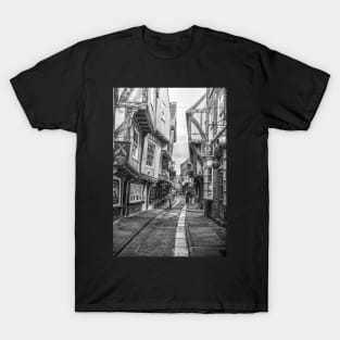 York City, Shambles, Black And White T-Shirt